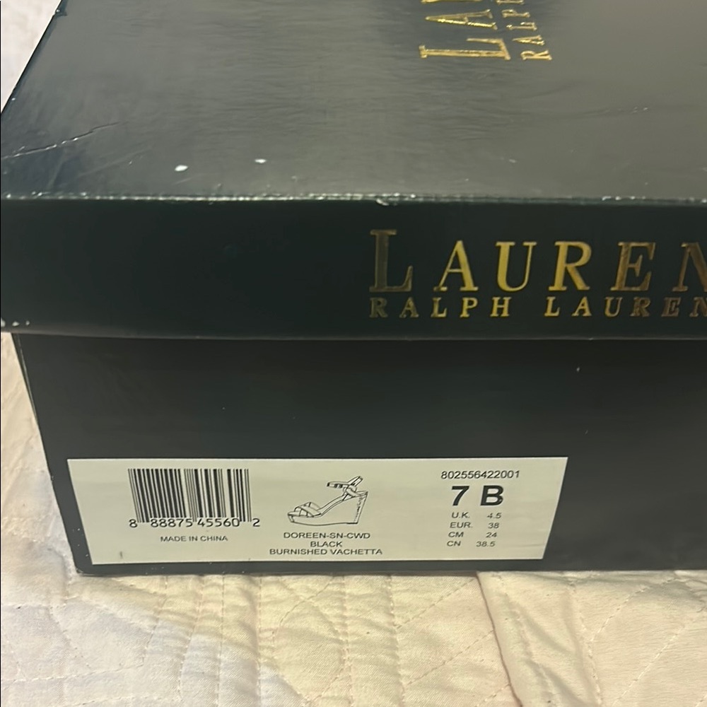 Ralph Lauren Black Strappy Heels - Picture 4 of 4